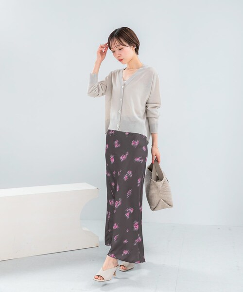 URBAN RESEARCH ROSSO（アーバンリサーチロッソ）の「リネン混セミシアーカーディガン（カーディガン/ボレロ・レディース・PEACH/NAVY/L.GRAY・Free）」の7枚目の写真