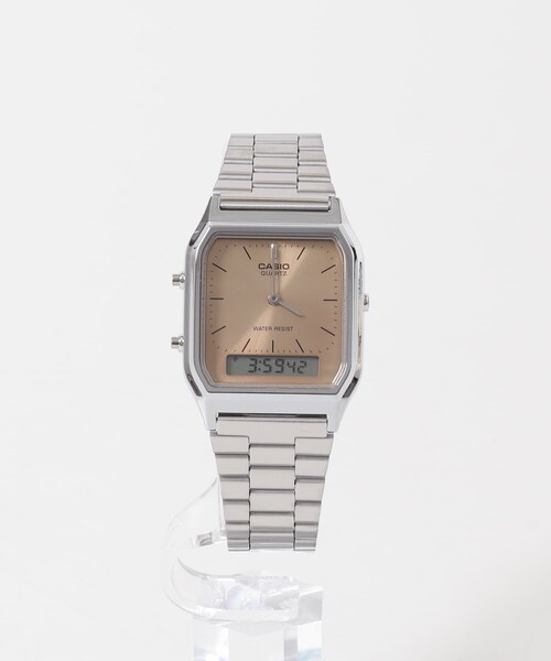 URBAN RESEARCH DOORS(アーバンリサーチドアーズ)の「CASIO スクエアウォッチ(アナログ腕時計・レディース・シルバー/ピンク・-)」の4枚目の写真
