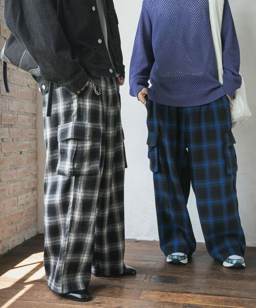 SENSE OF PLACE by URBAN RESEARCH(センスオブプレイスバイアーバンリサーチ)の「オンブレーチェックカーゴパンツ(その他パンツ・メンズ・BLACK/BLUE・M/L)」の10枚目の写真