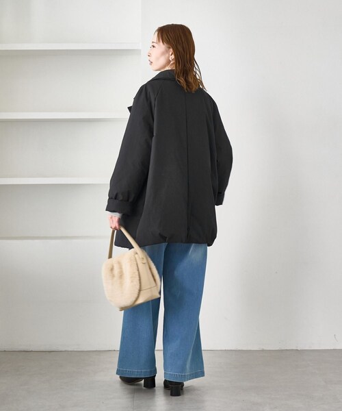 ROPE' PICNIC（ロペピクニック）の「2WAY中綿テーラードコート（ダウンジャケット/コート・レディース・スミクロ/ベージュ・F）」の14枚目の写真