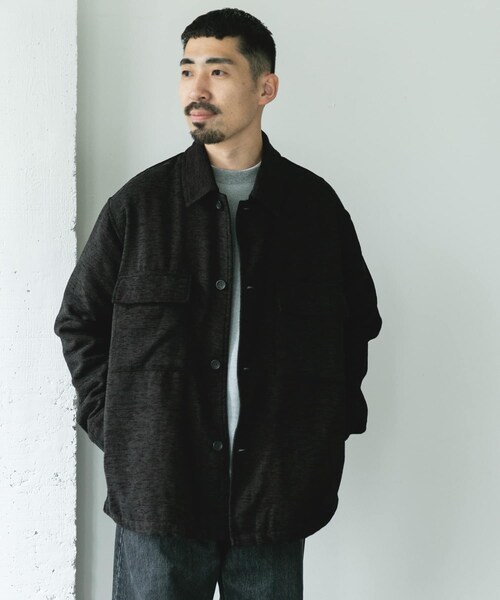 URBAN RESEARCH DOORS(アーバンリサーチドアーズ)の「モールシャツジャケット(テーラードジャケット・メンズ・OLIVE/CHARCOAL・M/L)」の21枚目の写真