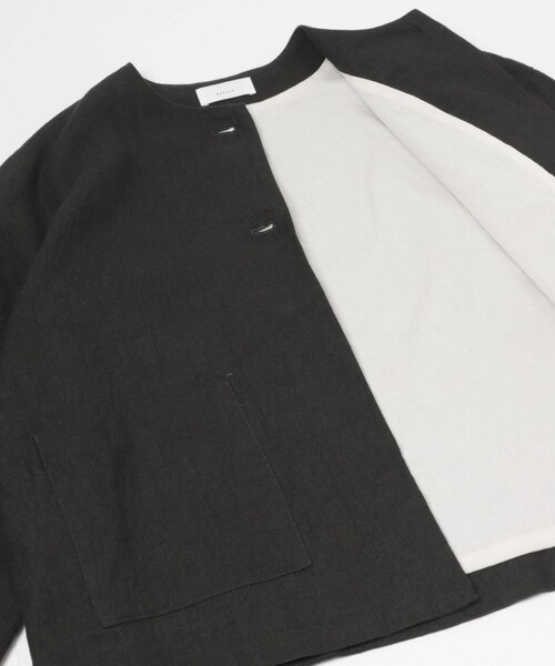 かぐれ（カグレ）の「リネンラミーノーカラージャケット（ノーカラージャケット・レディース・BLACK・Free）」の18枚目の写真
