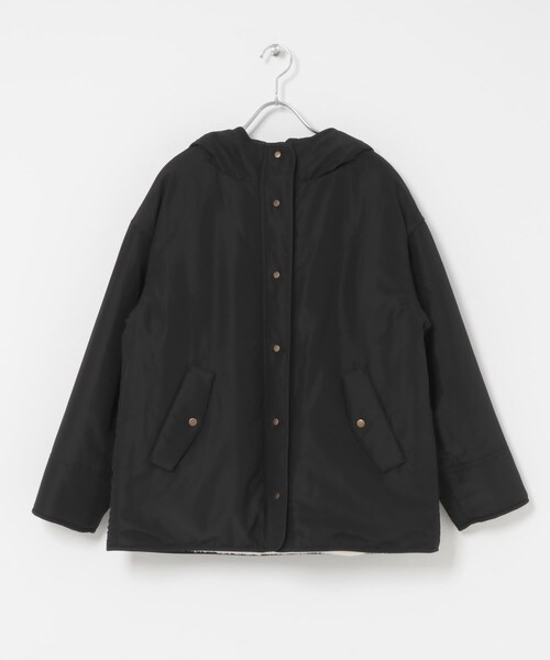 URBAN RESEARCH Sonny Label（アーバンリサーチサニーレーベル）の「リバーシブルボア撥水ショートコート（その他アウター・レディース・アイボリー/ブラック/チャコール・Free）」の13枚目の写真