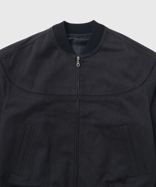 ADAM ET ROPE'（アダムエロペ）の「【COOR/クアー】STRIPE COTTON BINDING CUP SHOULDER JUMPER（その他アウター・メンズ・ネイビー・L/M）」の4枚目の写真