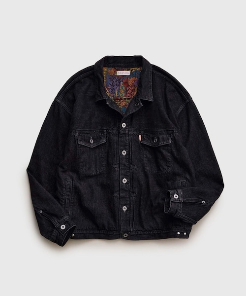 ADAM ET ROPE'(アダムエロペ)の「【NICENESS/ナイスネス】STERLING(デニムジャケット・メンズ・ブラック/ブルー系・L/M)」の1枚目の写真