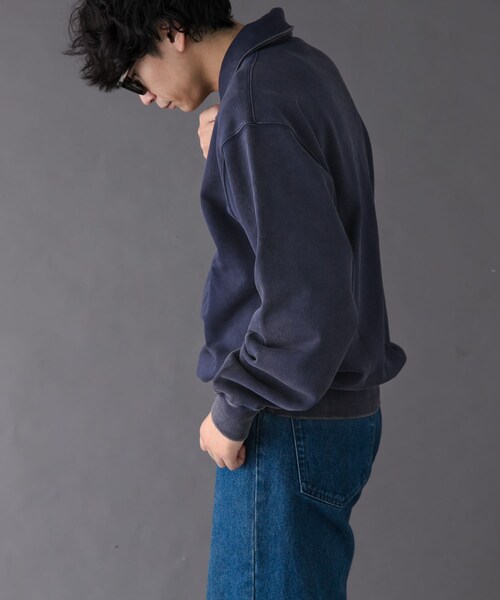 URBAN RESEARCH DOORS（アーバンリサーチドアーズ）の「FORK&SPOON　サンブリーチハーフジップスウェット（スウェット・メンズ・RED/NAVY・4/5）」の14枚目の写真