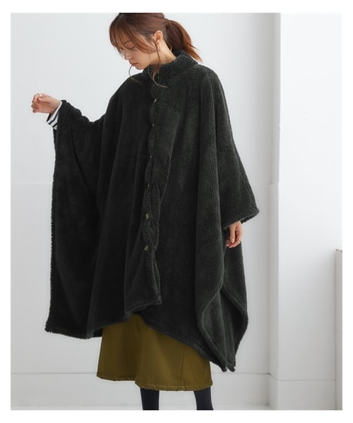 nissen（ニッセン）の「両面ボアフリースポンチョ(歩くこたつ服