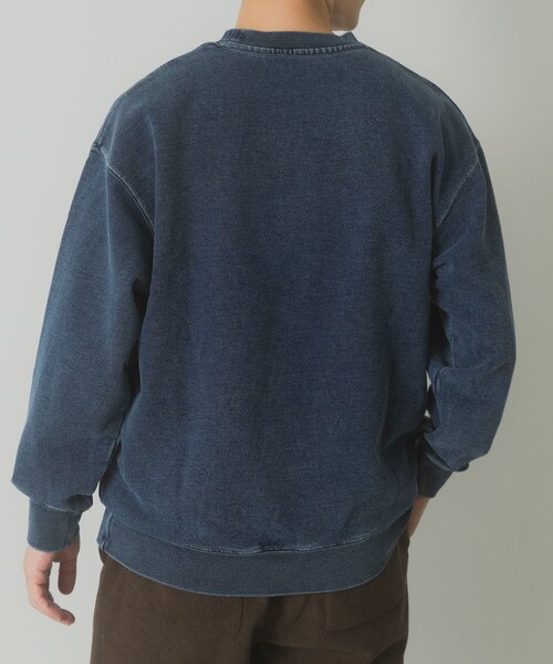 ITEMS URBANRESEARCH（アイテムズ アーバンリサーチ）の「ワンポイント刺繍スウェットデニムトップス（スウェット・メンズ・BLU/NVY/BLK・M/L）」の19枚目の写真