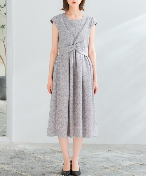 URBAN RESEARCH ROSSO（アーバンリサーチロッソ）の「『別注』Chaco×ROSSO　ジャガード2WAYドレス（ワンピース・レディース・mocha/blue・FREE）」の9枚目の写真