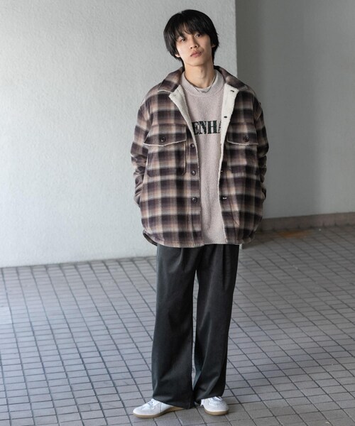 SENSE OF PLACE by URBAN RESEARCH(センスオブプレイスバイアーバンリサーチ)の「オンブレーチェックボアジャケット(テーラードジャケット・メンズ・BLACK/BROWN・M/L)」の22枚目の写真