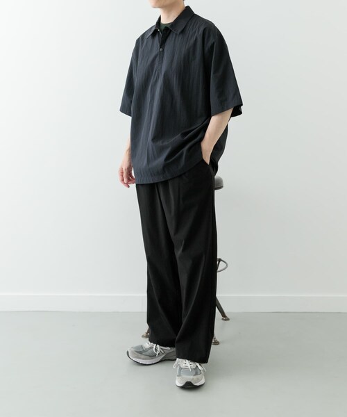 ITEMS URBANRESEARCH(アイテムズ アーバンリサーチ)の「『撥水/イージーケア/接触冷感/UVカット』タスランナイロンスナップボタンポロシャツ(ポロシャツ・メンズ・NVY/CHA/BLK・M/L)」の15枚目の写真