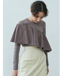 LAGUNAMOON | フリルギャザーニットプルオーバー(ニット/セーター)