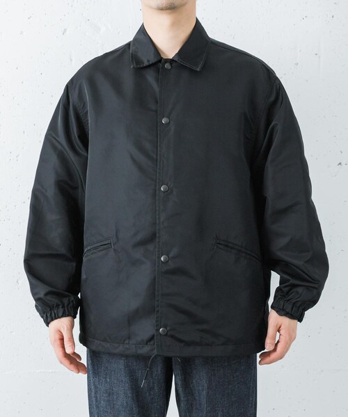 URBAN RESEARCH（アーバンリサーチ）の「blurhmsROOTSTOCK　WASHED NYLON COACH JACKET（テーラードジャケット・メンズ・BLACK・2/3/4）」の4枚目の写真