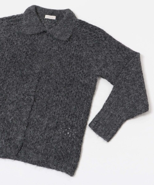 LAATO（ラート）の「mesh knit polo cardigan（カーディガン/ボレロ・レディース・ハニー/スチール・FREE）」の5枚目の写真
