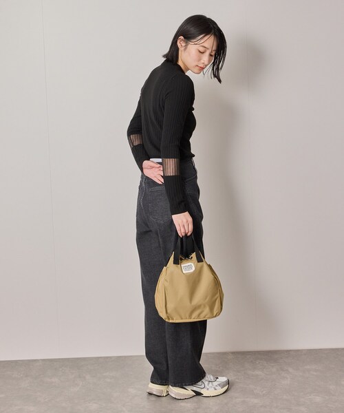 NERGY（ナージー）の「【シアバター配合】カーブワイドパンツ（デニムパンツ・レディース・ブラック・M/S）」の5枚目の写真