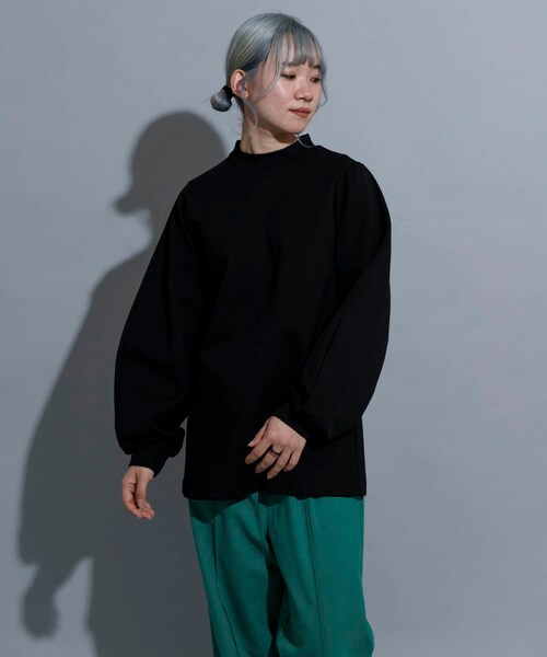 THE GOODLAND MARKET（ザグッドランドマーケット）の「『別注』MIDIUMISOLID×TGM　Recycled polyester PULLOVER（Tシャツ/カットソー・レディース・L.Beige/C.Gray/BLACK・one）」の5枚目の写真