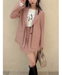 dazzlin | 【セットアップ対応】レイヤードライクウエストジャケット(テーラードジャケット)