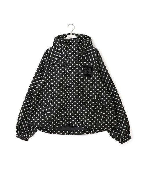 ADAM ET ROPE'(アダムエロペ)の「【J'aDoRe限定】【GANNI(ガニー)】Flyweight nylon jacket printed(ナイロンジャケット・レディース・ブラック・1)」の2枚目の写真