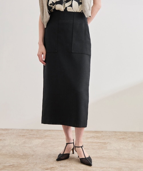 ROPE'（ロペ）の「リネンライク ポケット付きタイトスカート/イージーケア（スカート・レディース・ブラック/ブラウン/ベージュ/ワイン・34/36/38/40）」の22枚目の写真