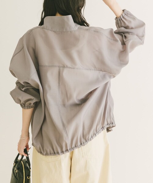 ITEMS URBANRESEARCH(アイテムズ アーバンリサーチ)の「シアースタンドブルゾン(ブルゾン・レディース・MILK/BLU/GRY・Free)」の14枚目の写真