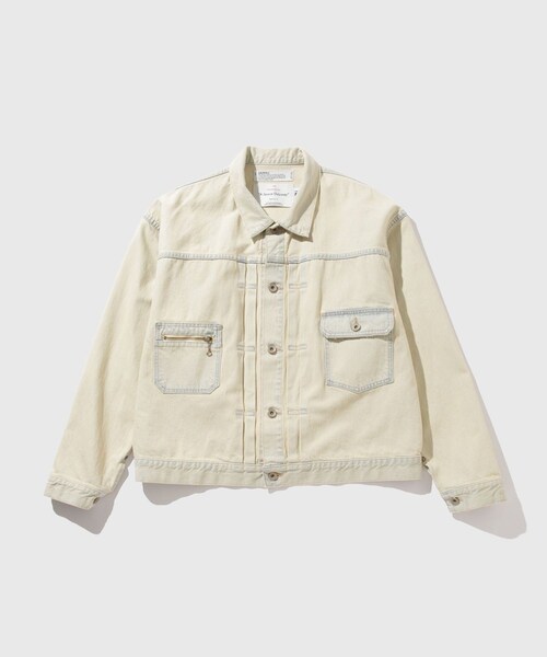 ADAM ET ROPE'（アダムエロペ）の「【DAIRIKU/ダイリク】Ice Wash 2PKT Denim Jacket（デニムジャケット・メンズ・ホワイト系・L/M）」の2枚目の写真