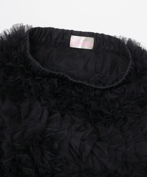 URBAN RESEARCH（アーバンリサーチ）の「VIVIANO　Ruffle Tulle Midi SKIRT（スカート・レディース・YELLOW/BLACK・FREE）」の5枚目の写真
