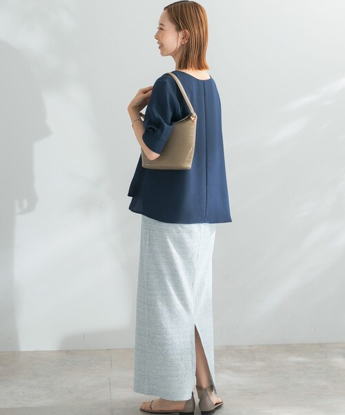 URBAN RESEARCH ROSSO（アーバンリサーチロッソ）の「ランダムパイルスリットスカート（スカート・レディース・MIX BLUE/MIX BEIGE/NAVY・FREE）」の20枚目の写真