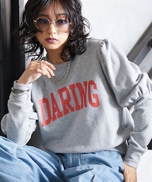 nissen | 大きいサイズ 綿100%パフスリーブスウェット GEVS.(スウェット)