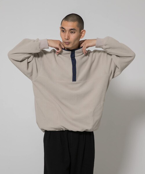 EKAL（エカル）の「マルチカラーフリースプルオーバー（その他トップス・メンズ・アイボリー/ブラック/パープル/オレンジ・M/L）」の7枚目の写真