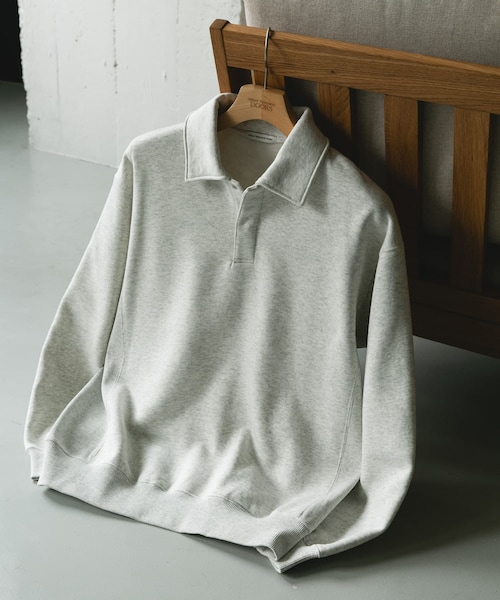 URBAN RESEARCH DOORS(アーバンリサーチドアーズ)の「裏起毛スウェットポロシャツ(スウェット・メンズ・GRAY/NAVY/BLACK・M/L)」の2枚目の写真