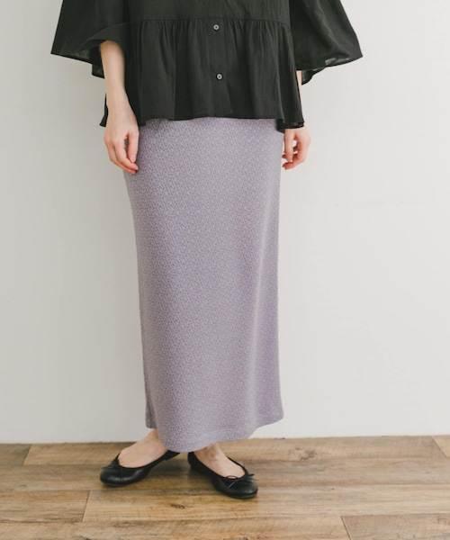ITEMS URBANRESEARCH(アイテムズ アーバンリサーチ)の「ジャガードタイトロングスカート(スカート・レディース・BRN/OFF/LVD・FREE)」の3枚目の写真