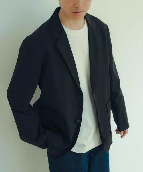 ITEMS URBANRESEARCH（アイテムズ アーバンリサーチ）の「ストレッチナイロン テーラードジャケット（テーラードジャケット・メンズ・KHK/BLK/NVY・M/L）」の8枚目の写真