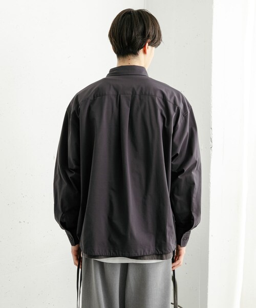 SENSE OF PLACE by URBAN RESEARCH(センスオブプレイスバイアーバンリサーチ)の「ドットメッシュダブルポケットロングスリーブシャツ(シャツ/ブラウス・メンズ・L.PINK/CHARCOAL/GREEN・M/L)」の16枚目の写真