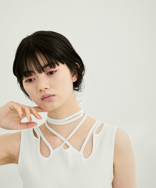 ADAM ET ROPE'(アダムエロペ)の「【MURRAL】Ivy tank(タンクトップ・レディース・ブラック/ライトグレー/ホワイト・1)」の7枚目の写真