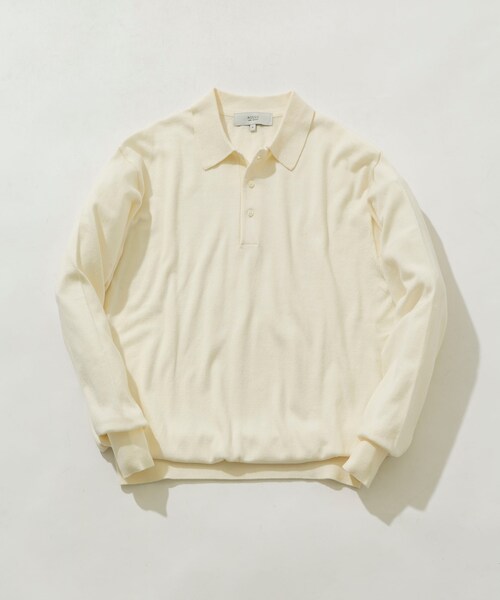URBAN RESEARCH ROSSO（アーバンリサーチロッソ）の「コットンカシミヤニットポロシャツ（ニット/セーター・メンズ・GRAY/BLACK/IVORY/GREIGE・M/L）」の17枚目の写真