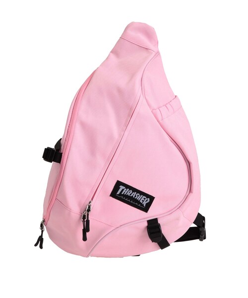 jouetie（ジュエティ）の「【別注】THRASHER クロスボディBAG（ボディバッグ/ウエストポーチ・レディース・ホワイト/ブラック/ピンク/ブルー/ベージュ・F）」の4枚目の写真