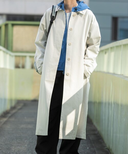 EKAL（エカル）の「T/Cツイルステンカラーコート（ステンカラーコート・レディース・アイボリー/カーキ/ベージュ・One）」の9枚目の写真