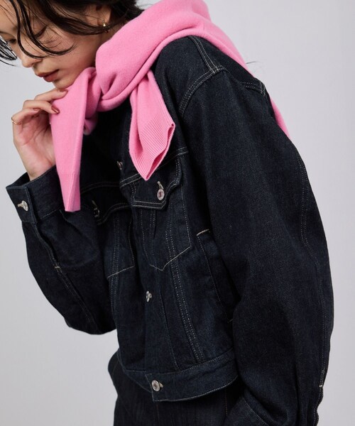 ROPE'(ロペ)の「岡山デニム別注ノーカラージャケット/イージーケア(ノーカラージャケット・レディース・グレー/ネイビー/ブルー・F)」の11枚目の写真