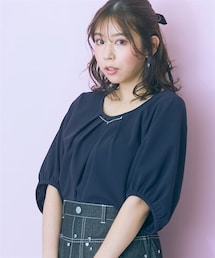 marun | ＜大きいサイズ＞ハートアクセ付フロントタックブラウス　marun(シャツ/ブラウス)