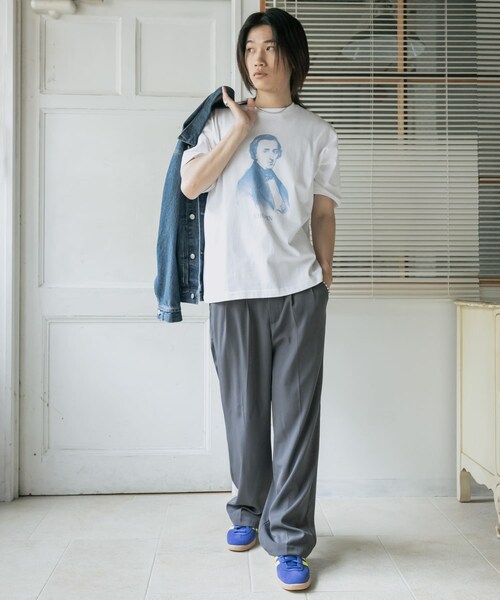 SENSE OF PLACE by URBAN RESEARCH（センスオブプレイスバイアーバンリサーチ）の「ヴィンテージライクTシャツ(ショパン)（Tシャツ/カットソー・メンズ・WHITE/MINT・M/L）」の7枚目の写真