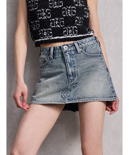 GYDA（ジェイダ）の「Vintageデニムスカートライクショートパンツ（デニムスカート・レディース・ブラック/ブルー/インディゴ/ミックス・XS/S/M）」の22枚目の写真