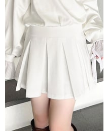 dazzlin | ハイウエストカットプリーツミニスカート(スカート)