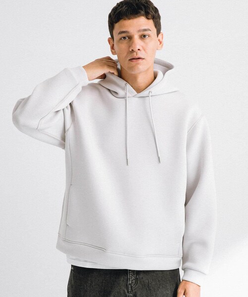 URBAN RESEARCH Sonny Label（アーバンリサーチサニーレーベル）の「ダンボールニットプルオーバーパーカー（パーカー・メンズ・アイスグレー/チャコール/ブラック/ブラウン・M/L/XL）」の19枚目の写真
