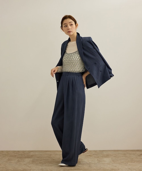 ROPE'（ロペ）の「ラメコードメッシュキャミソール/洗える（キャミソール・レディース・ゴールド/シルバー・F）」の14枚目の写真