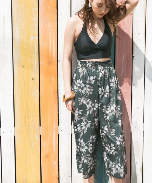 RODE SKO（ロデスコ）の「ロングパンツセット∴（水着・レディース・MOSS GREEN/BLACK・FREE）」の2枚目の写真