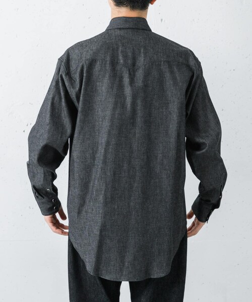 URBAN RESEARCH(アーバンリサーチ)の「『別注』semoh×URBAN RESEARCH Eastern Western shirts(シャツ/ブラウス・メンズ・BLACK・2/3)」の3枚目の写真