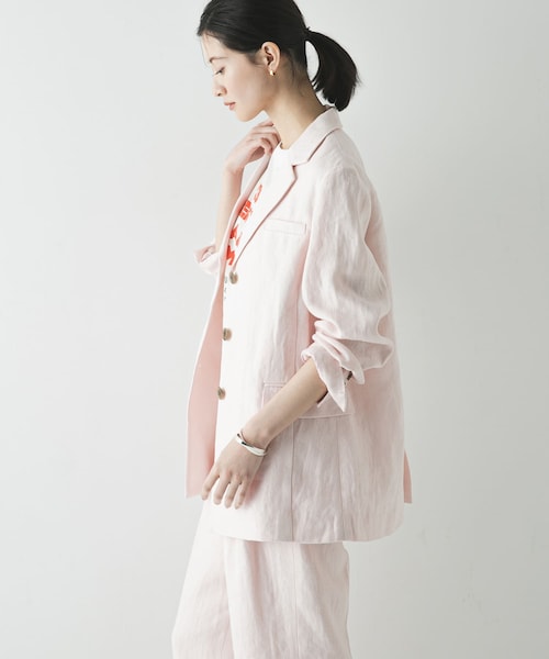 URBAN RESEARCH（アーバンリサーチ）の「オックスリネンテーラードジャケット（テーラードジャケット・レディース・L.BEIGE/L.PINK・Free）」の17枚目の写真