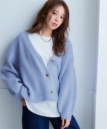 nissen | MOKUMOKOVネックニットカーディガン＜大きいサイズ有＞(カーディガン/ボレロ)