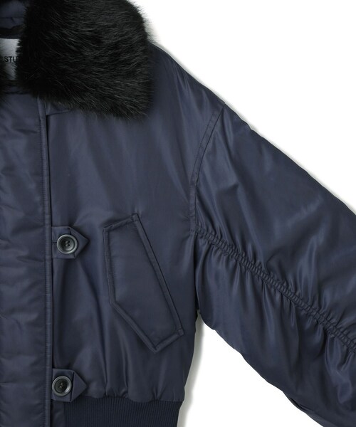 ADAM ET ROPE'(アダムエロペ)の「【STAND STUDIO(スタンド スタジオ)】Gem Jacket(MA-1・レディース・ネイビー/グリーン・36)」の17枚目の写真