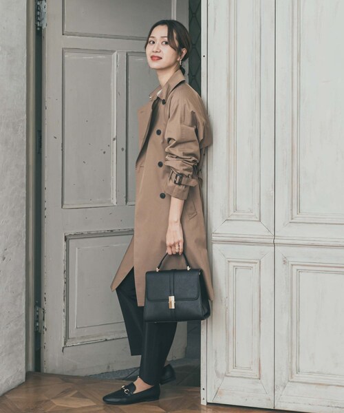 URBAN RESEARCH DOORS（アーバンリサーチドアーズ）の「撥水トレンチコート（ステンカラーコート・レディース・BEIGE/D.NAVY・Free）」の8枚目の写真